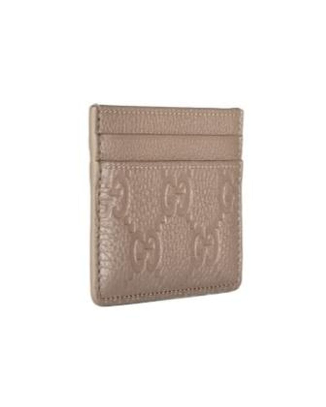 Gucci Gray Gg Emblem Card Case