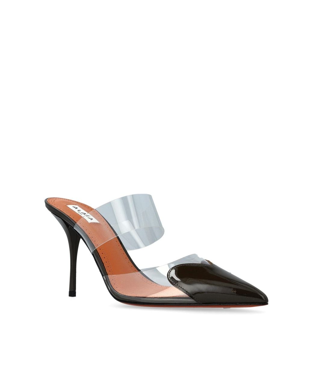 Alaïa White 90Mm Le Cœur Strap Mules