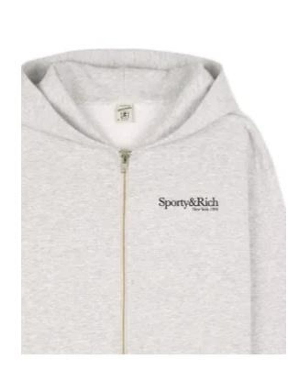 Sporty & Rich White Run Club Zipped Hoodie