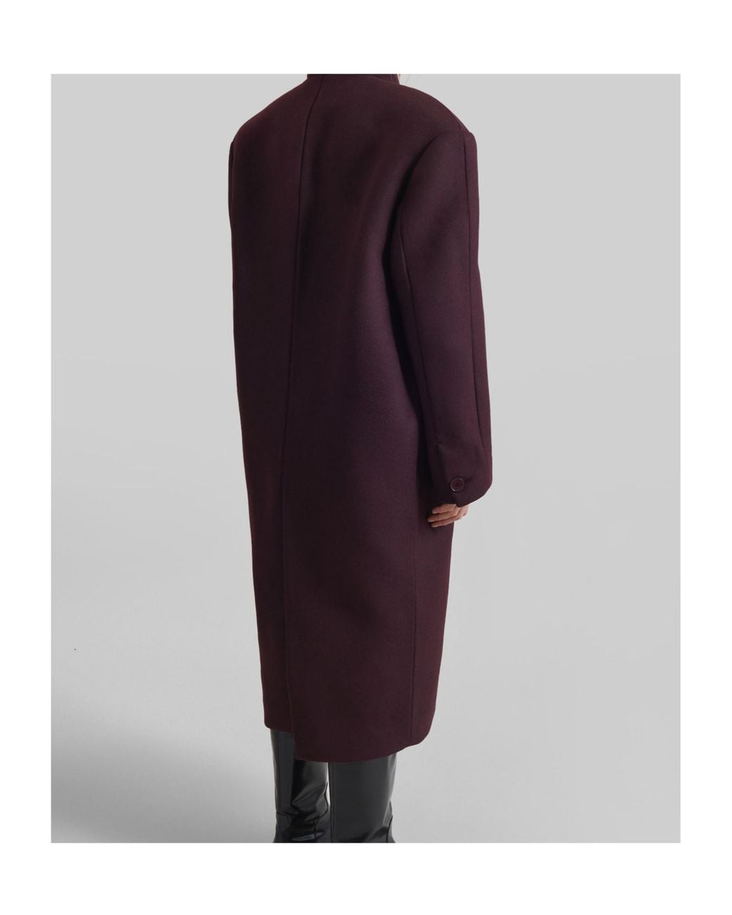 Frankie Shop Purple Brea Collarless Coat
