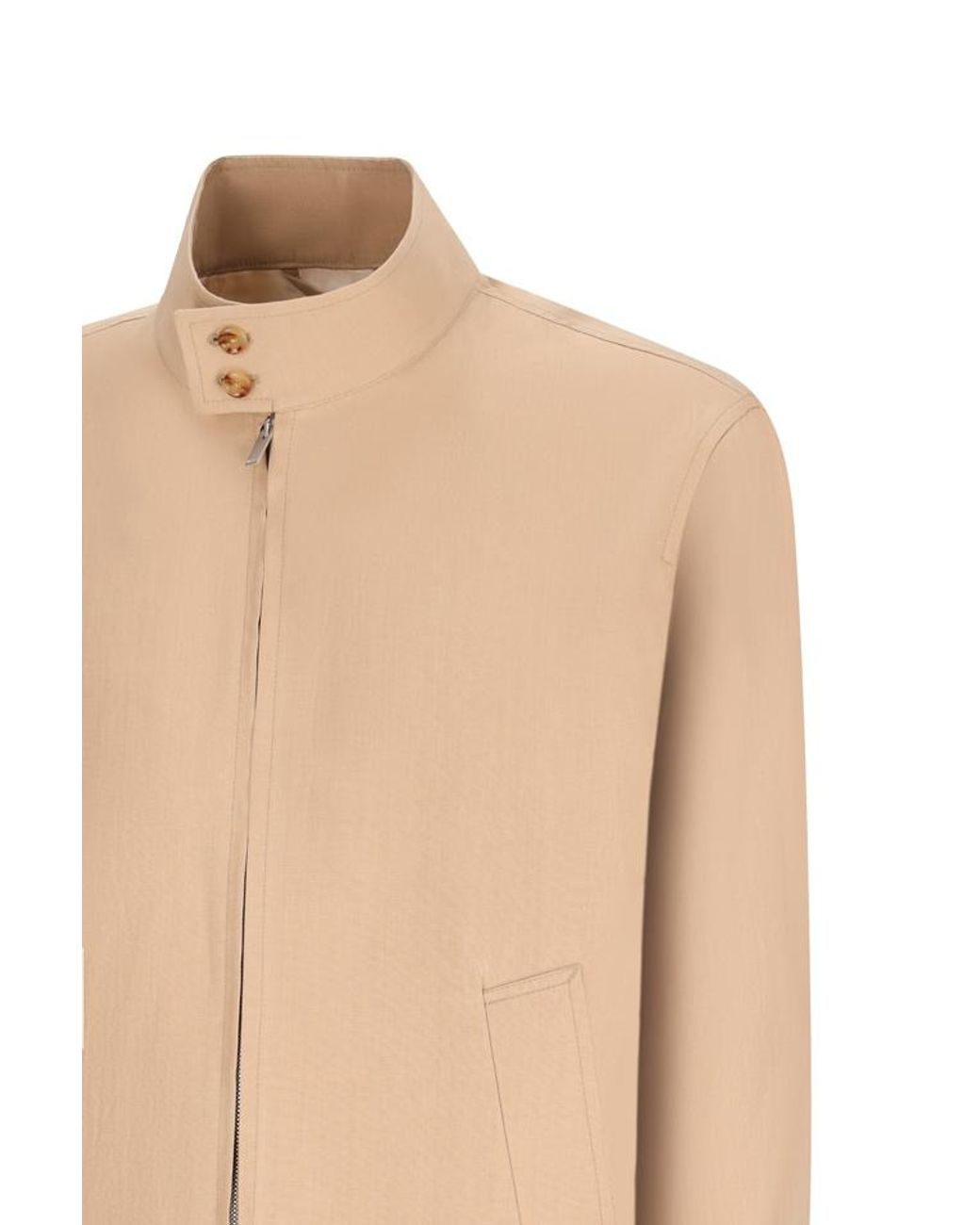 Lardini Natural Zipped Shirt Jacket for men
