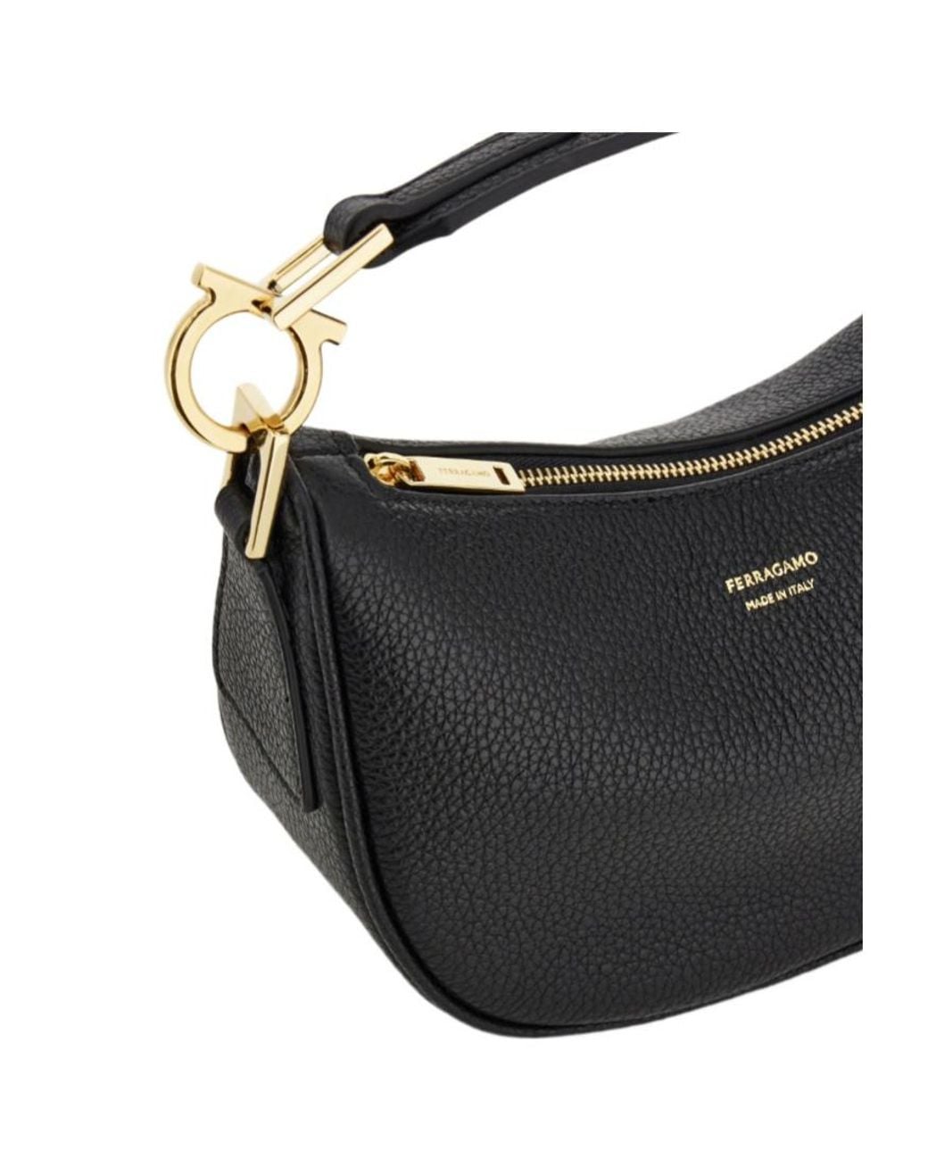 Ferragamo Black Ferragamo North-South Hobo Bag
