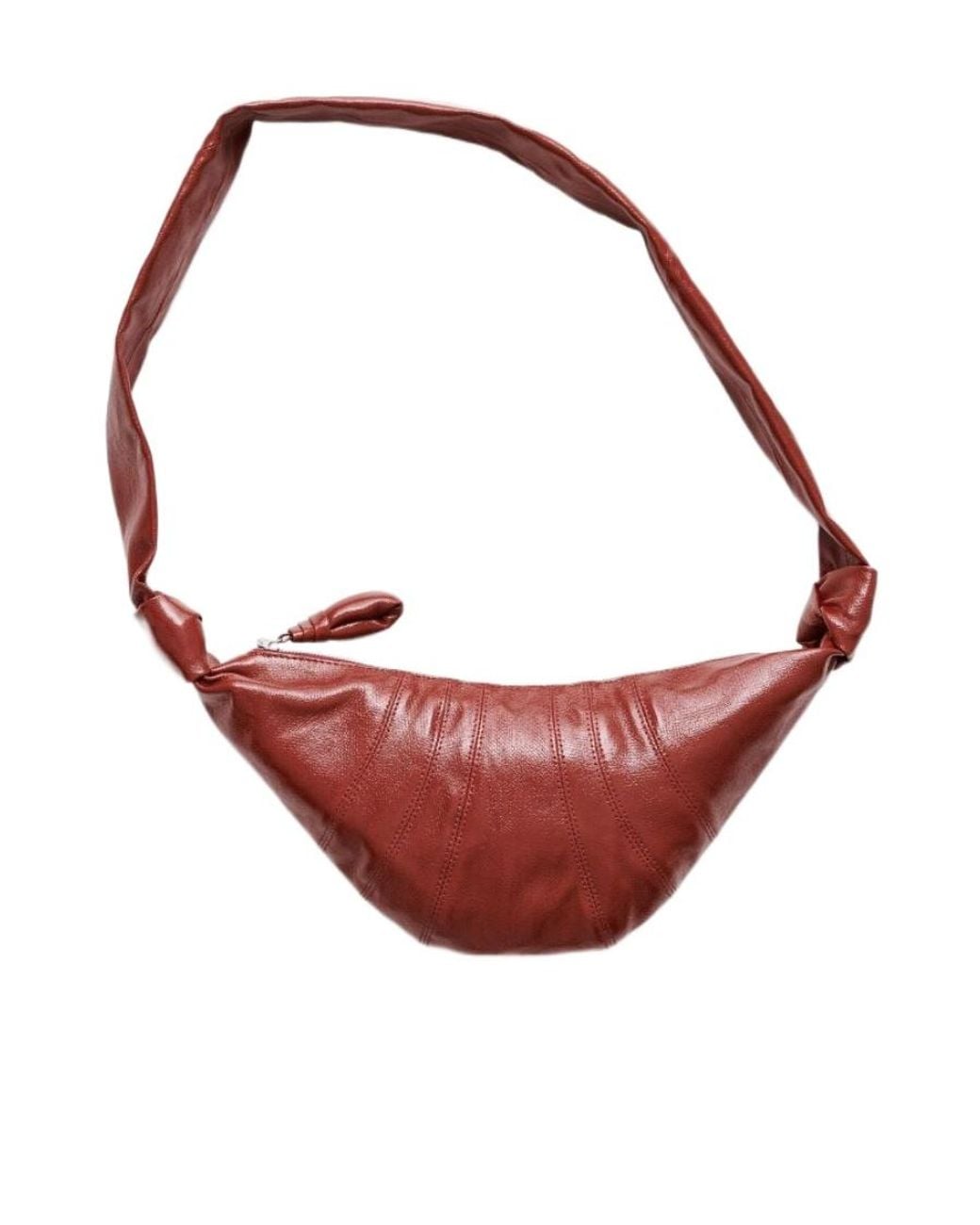 Lemaire Red Small Croissant Cotton Bag for men