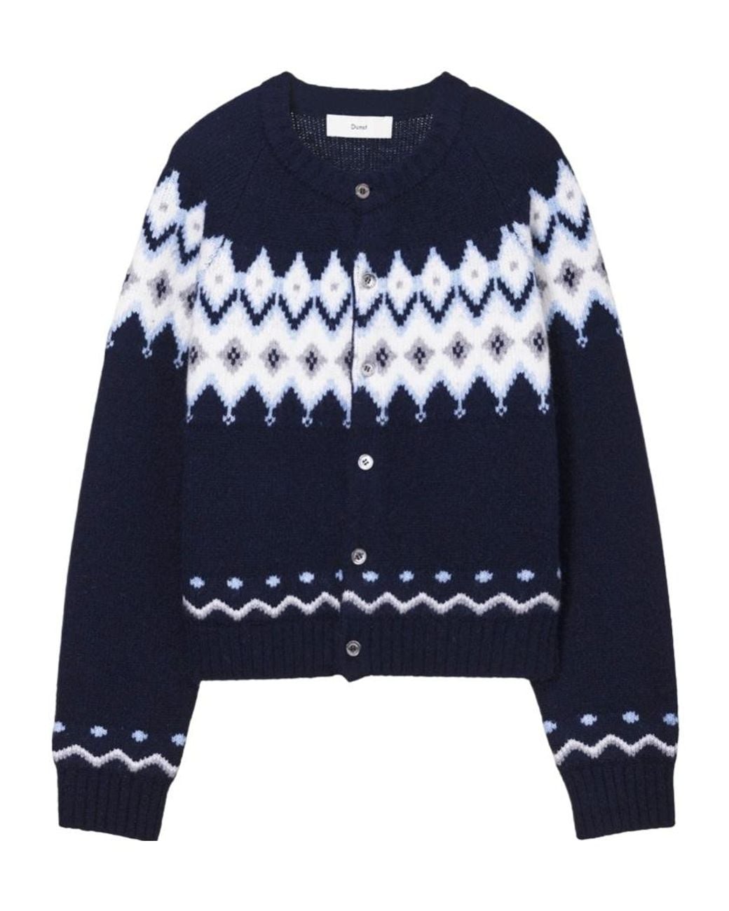 DUNST Blue Long-Sleeved Crew-Neck Knit Top for men