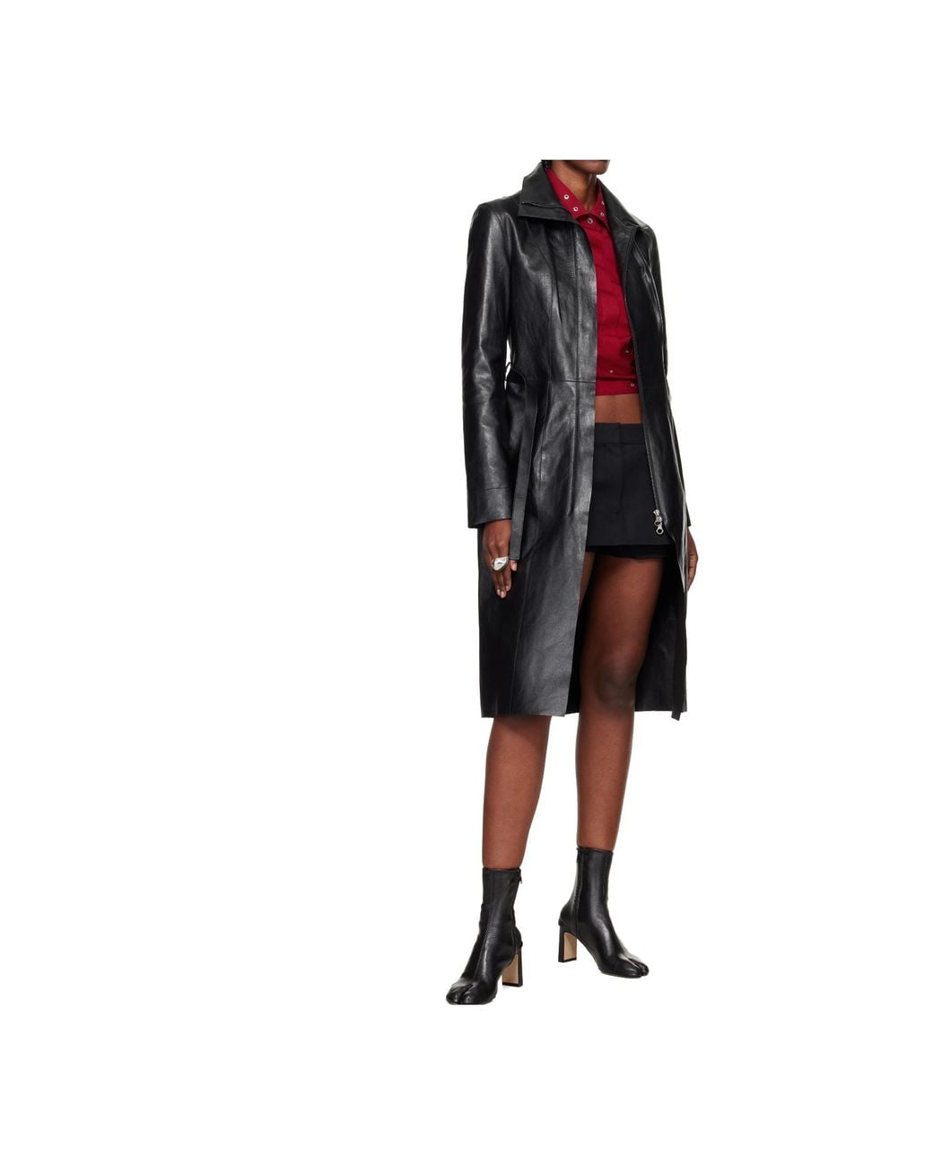 Our Legacy Black Concealed Calfskin Coat