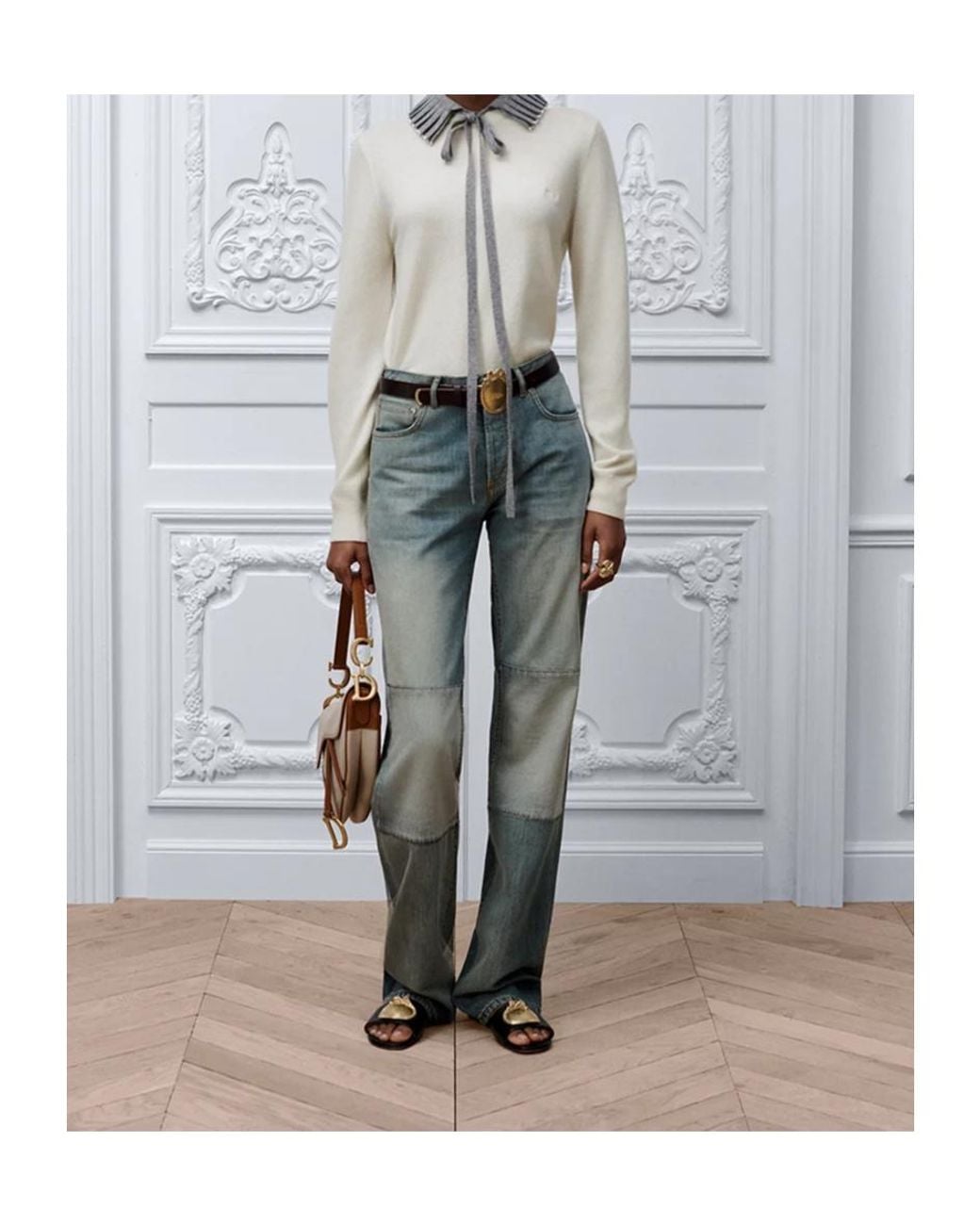 Dior Multicolor Saddle Bag With Strap