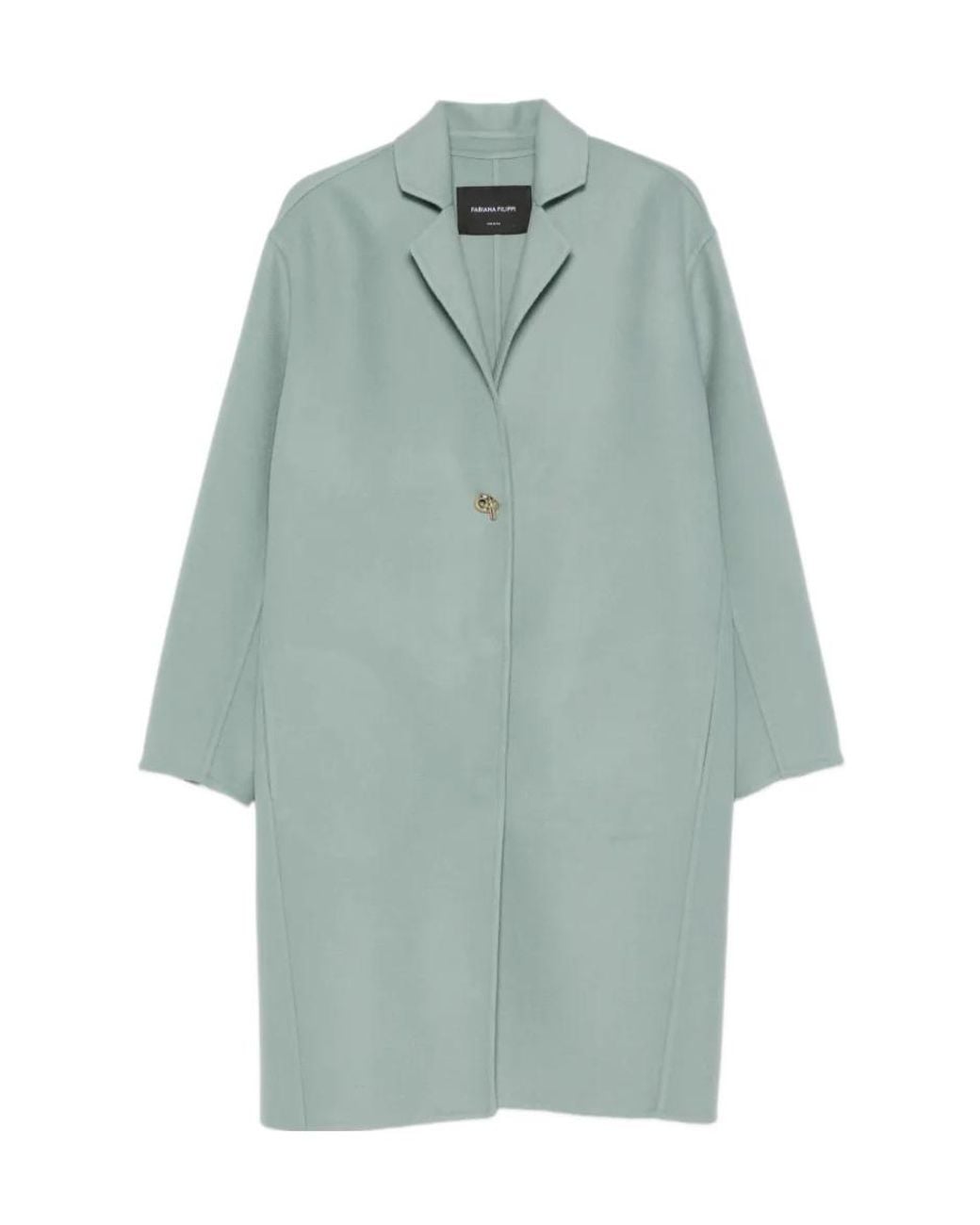 Fabiana Filippi Blue Single-Breasted Coat