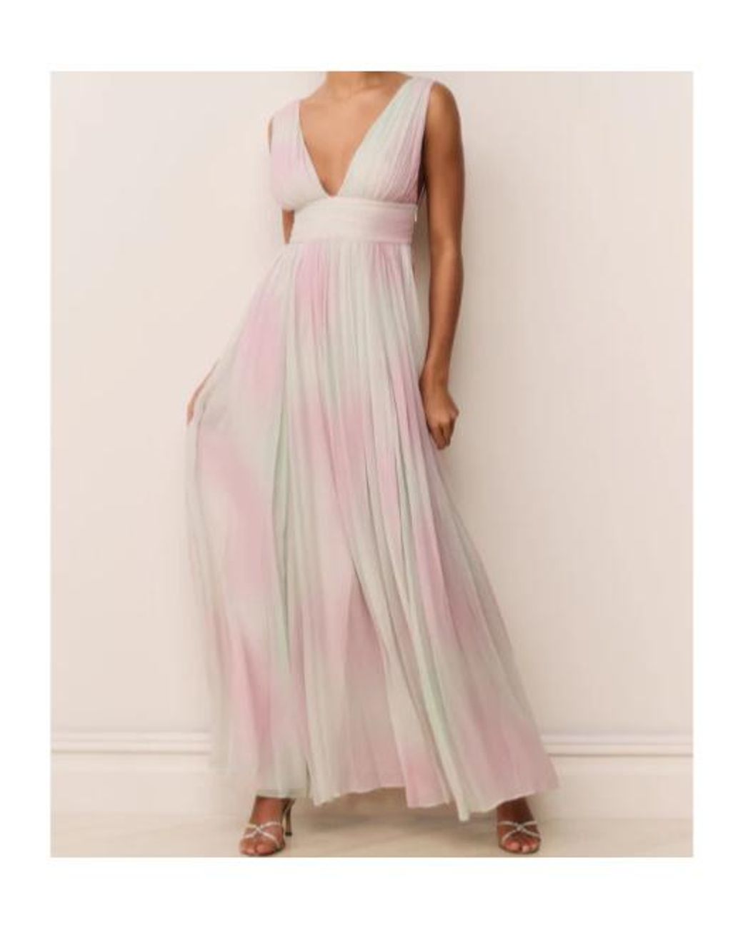 LoveShackFancy White Madeleine Pleated Maxi Dress
