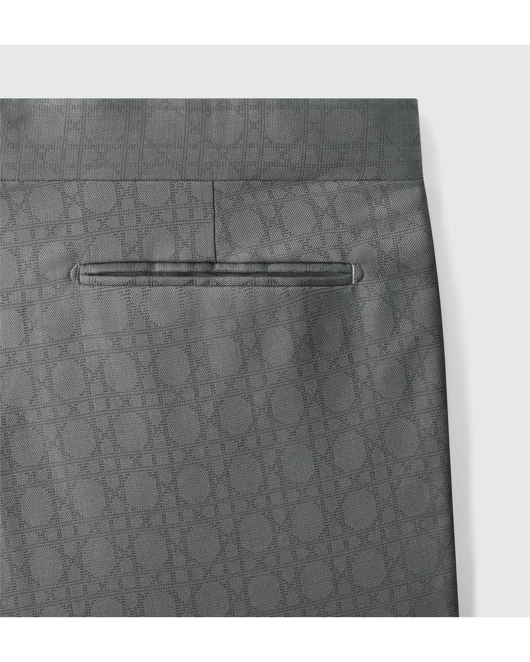 Dior Gray Long-Sleeved Suit Jacket Set for men