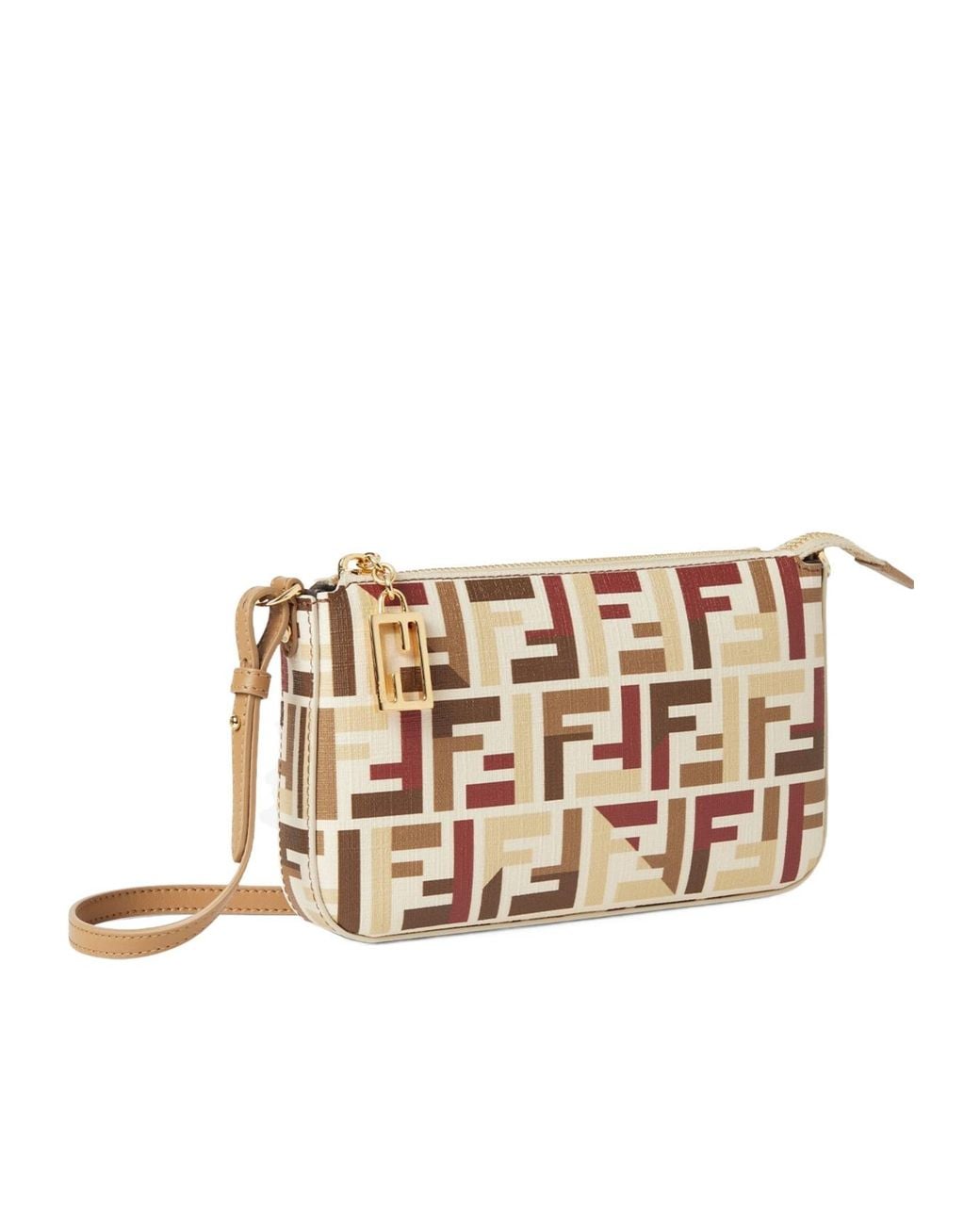 Fendi Natural Baguette Ff Printed Pouch