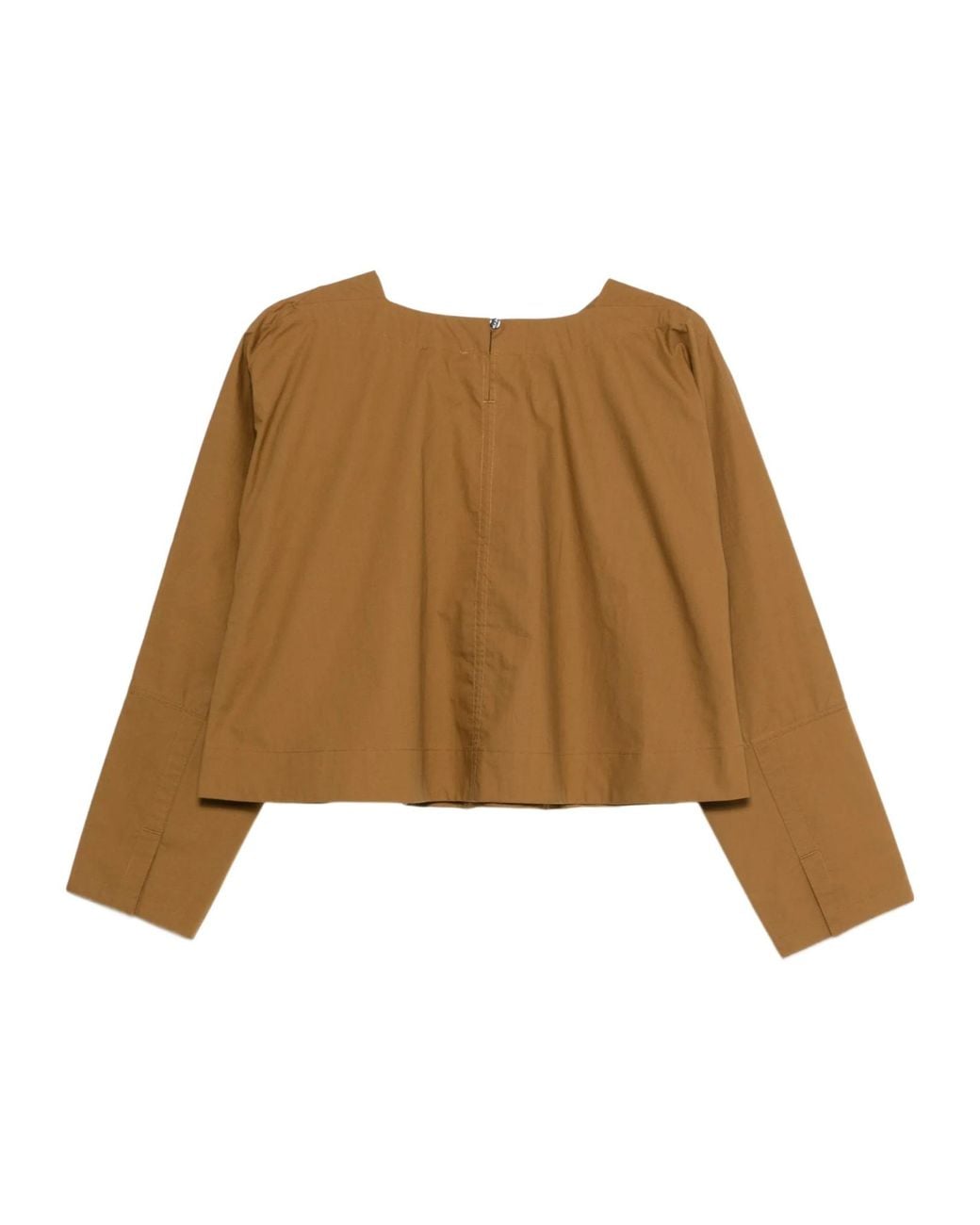 Soeur Natural Long Sleeve Boat Neck Blouse