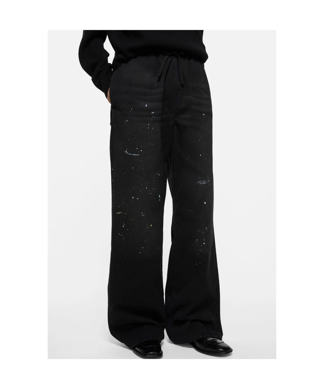 Acne Black Washed Trousers for men