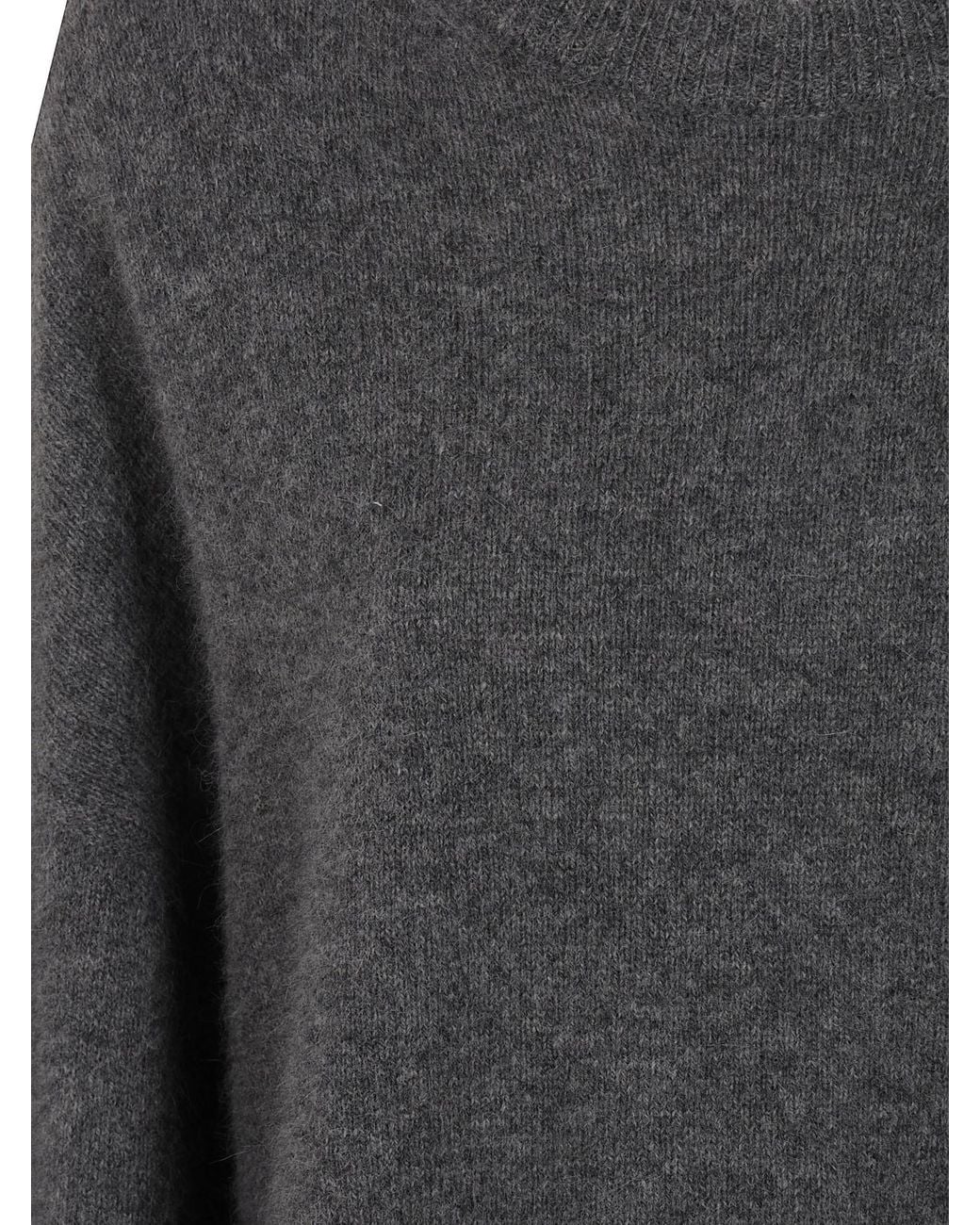 Loulou de Saison Gray Ribbed Crew Neck Sweater
