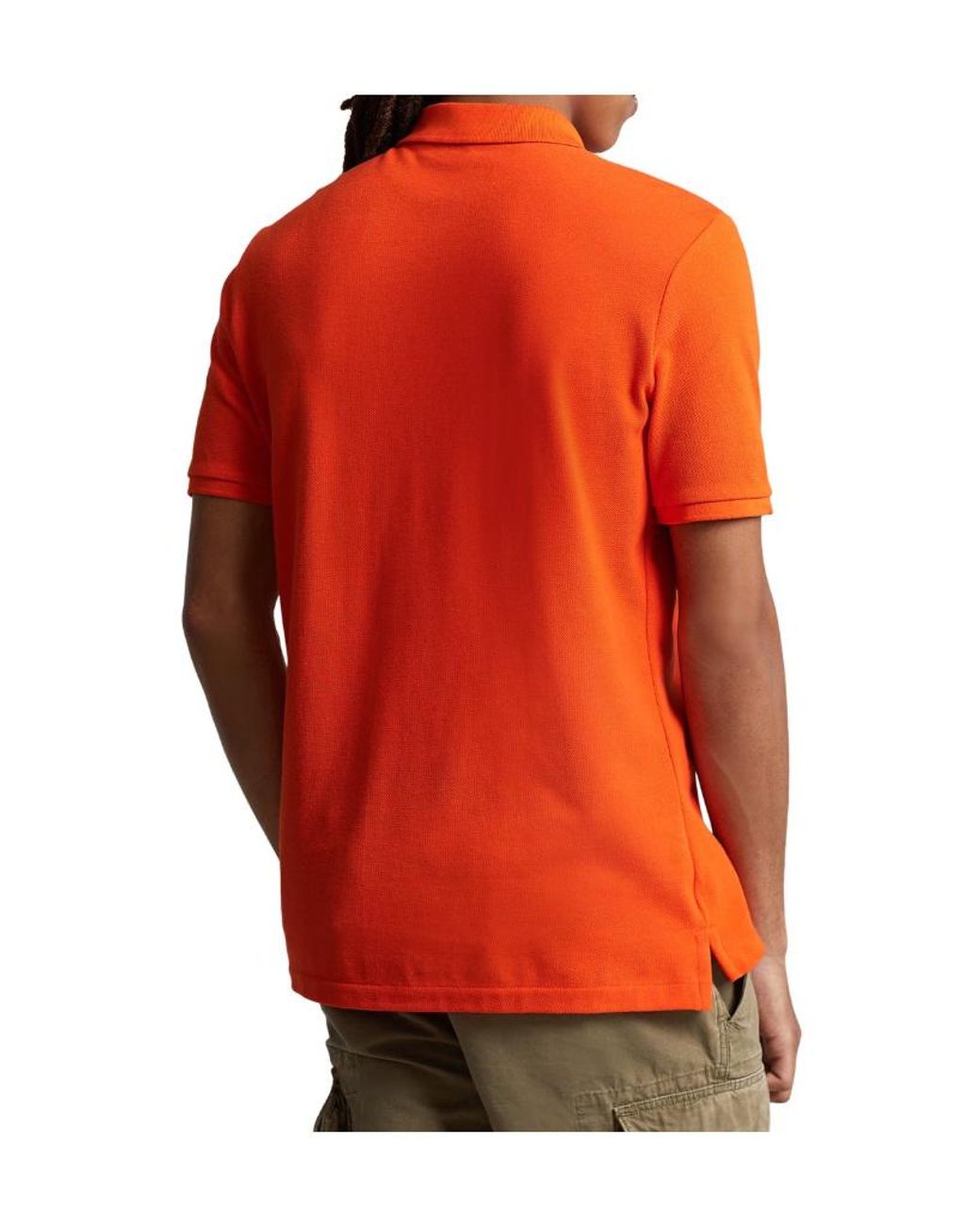 Polo Ralph Lauren Orange The Iconic Mesh Custom Polo Shirt for men