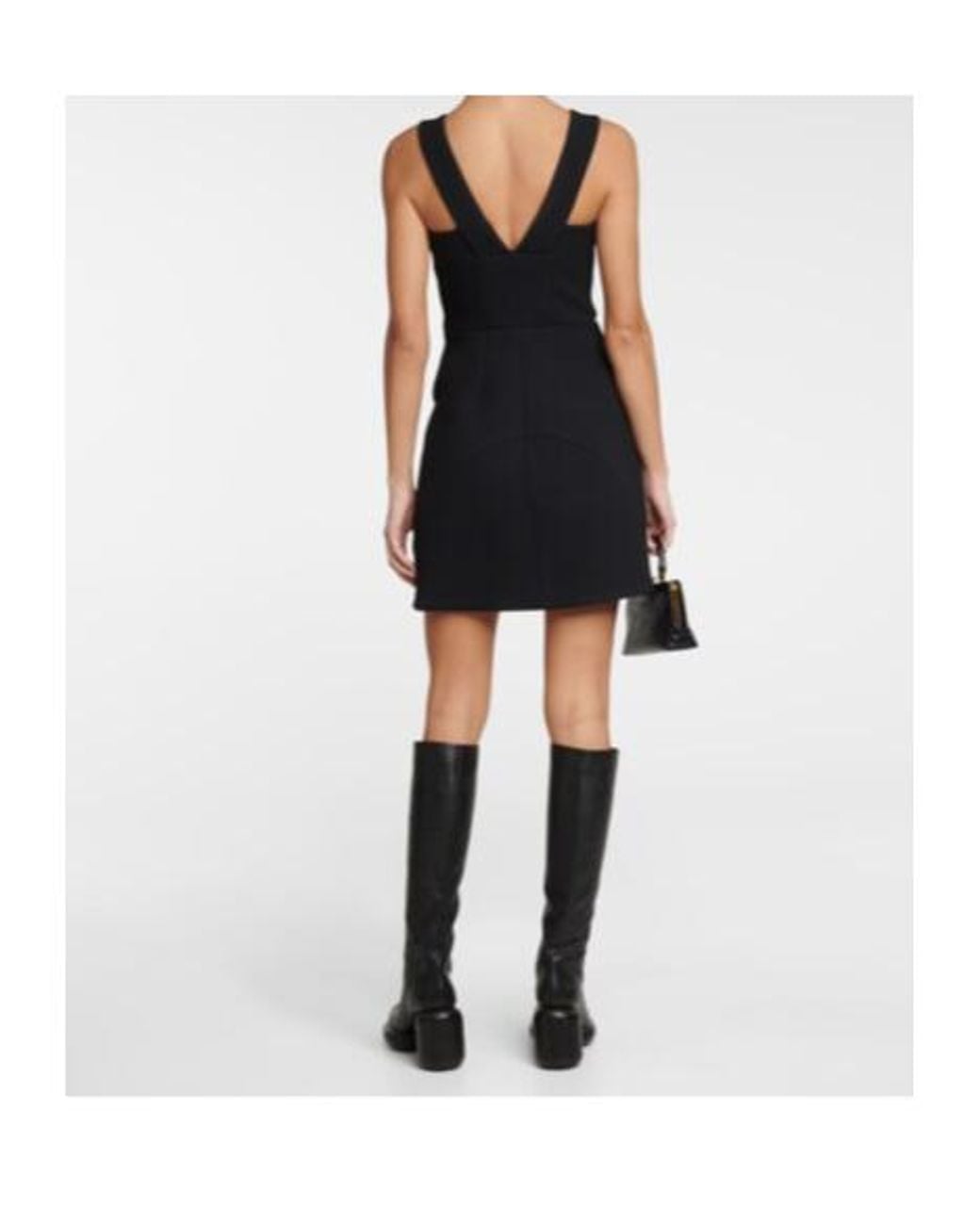 Jil Sander Black Wool-Blend Crêpe Minidress