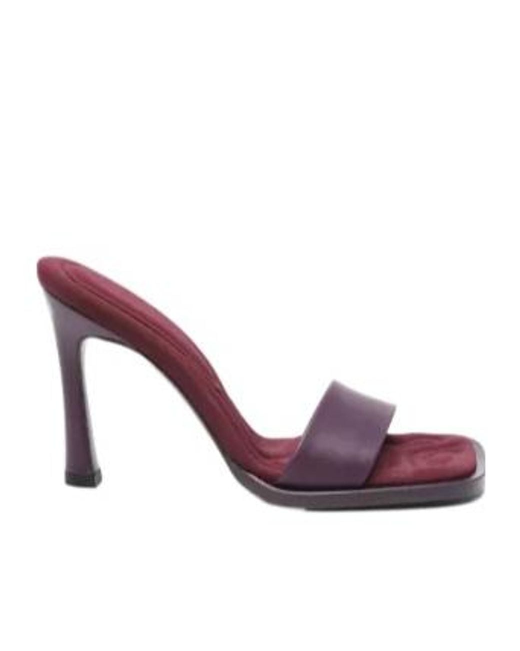 The Attico Purple 100Mm Leather Mules