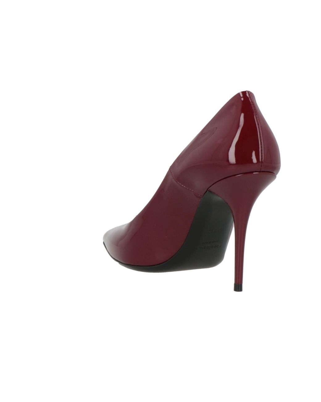 Saint Laurent Purple Minimalist Patent Leather Pointed Toe High Heels