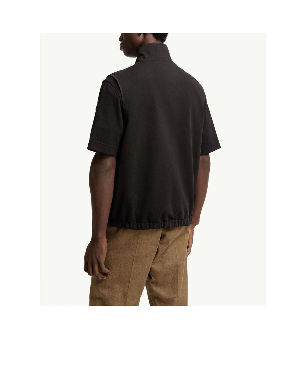 Moncler Black Reversible Zip-Up Vest for men