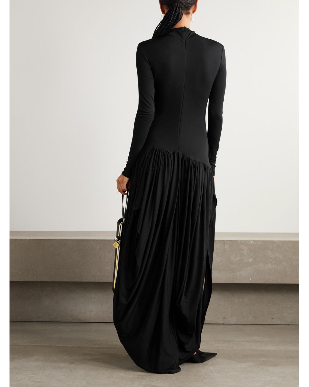 Magda Butrym Black Stretch-Jersey Maxi Dress