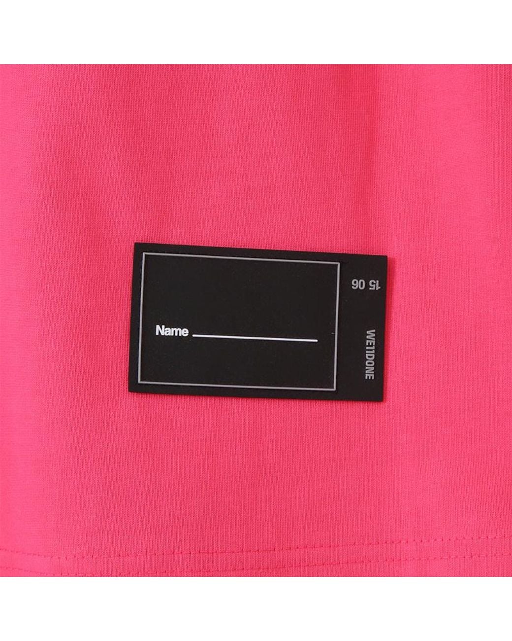we11done Pink Logo-Print Crew-Neck T-Shirt for men