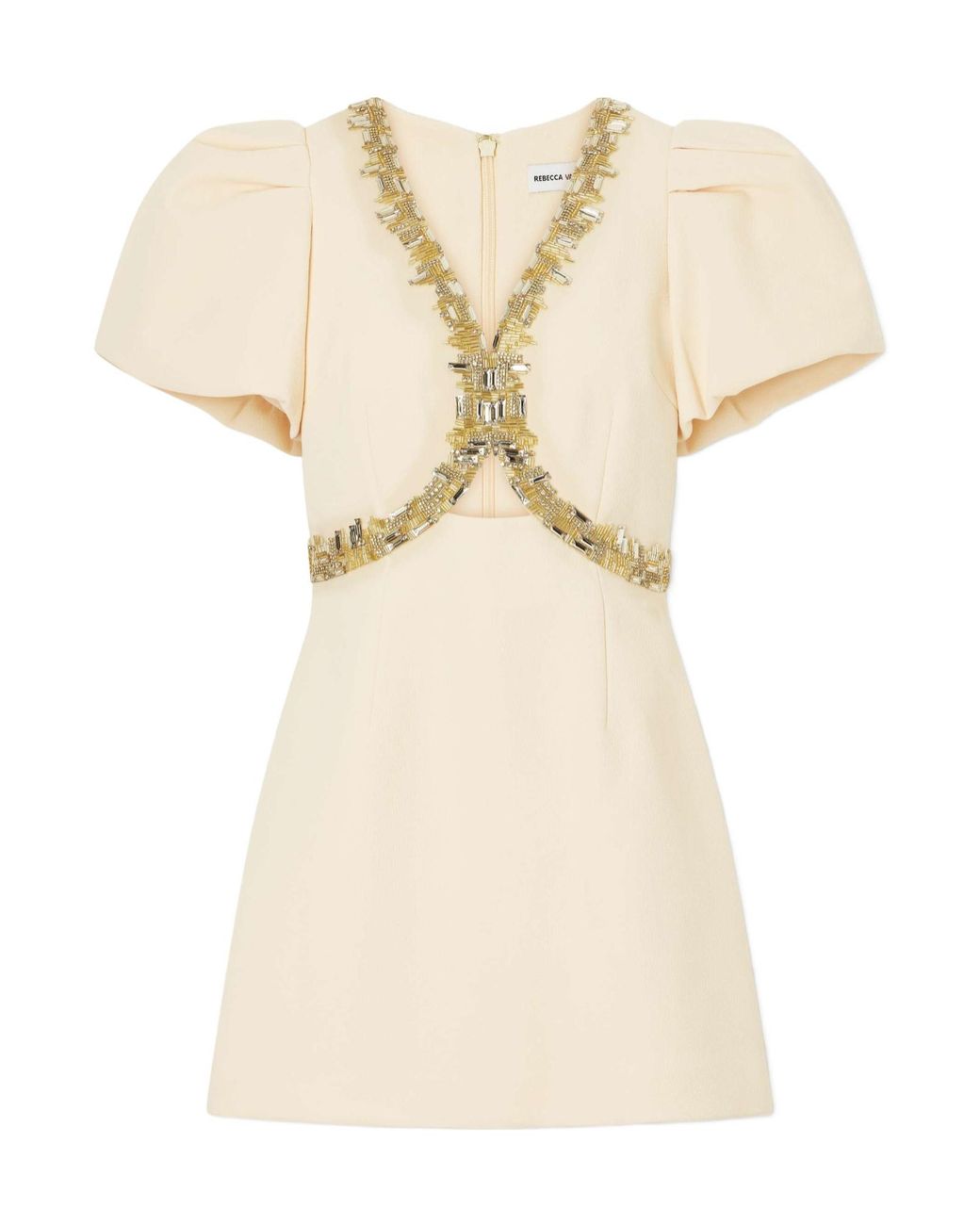 Rebecca Vallance Natural Alexandrite Embellished Cady Mini Dress