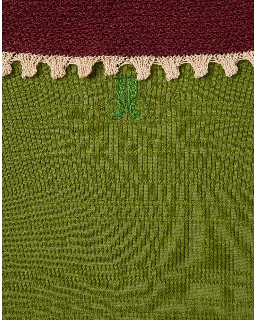 LaDoubleJ Green Picket Polo Jumper