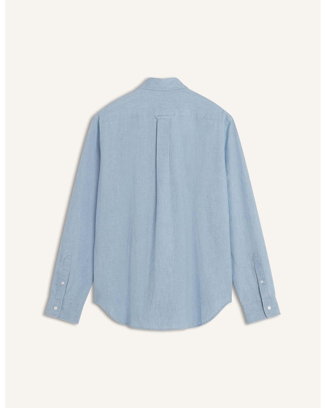 Maison Kitsuné Blue Maison Kitsuné Profile Fox Long-Sleeve Shirt for men