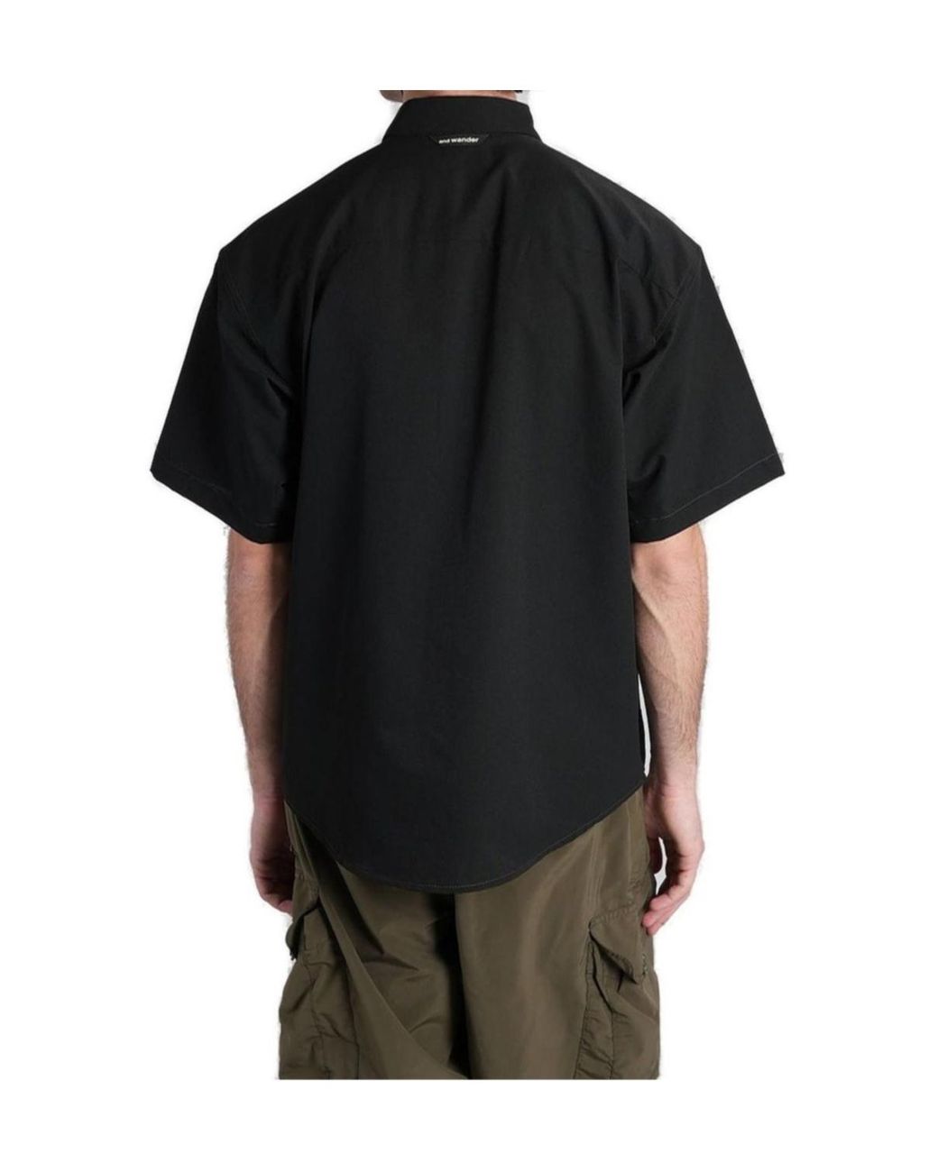 And Wander Blue Collared Short-Sleeved Shirt for men