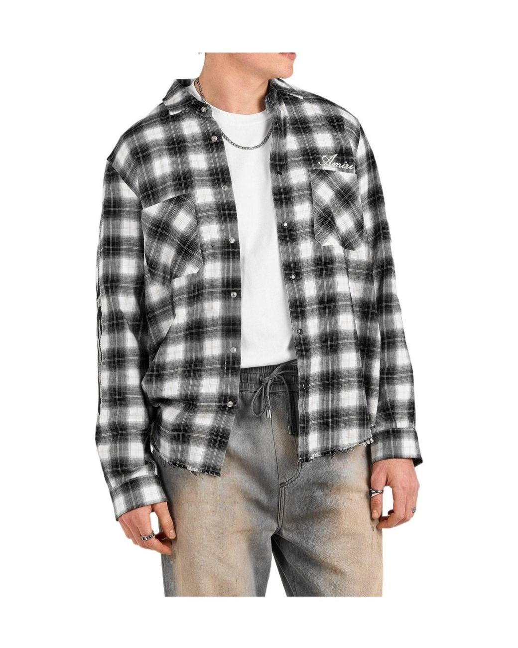 Amiri Gray Long-Sleeve Shirt for men