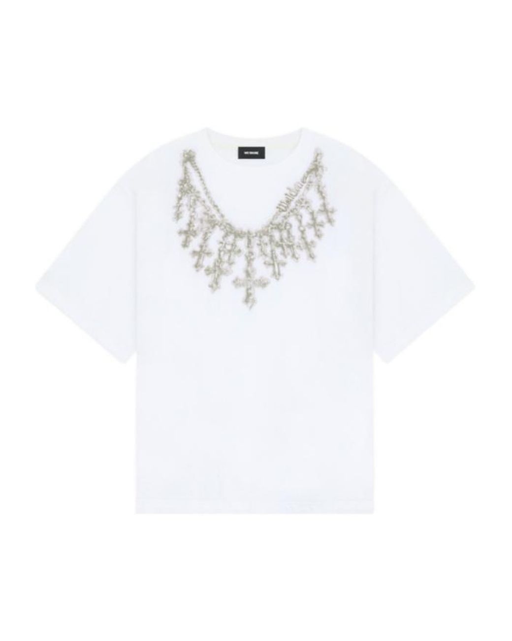 we11done White Embellished T-Shirt for men