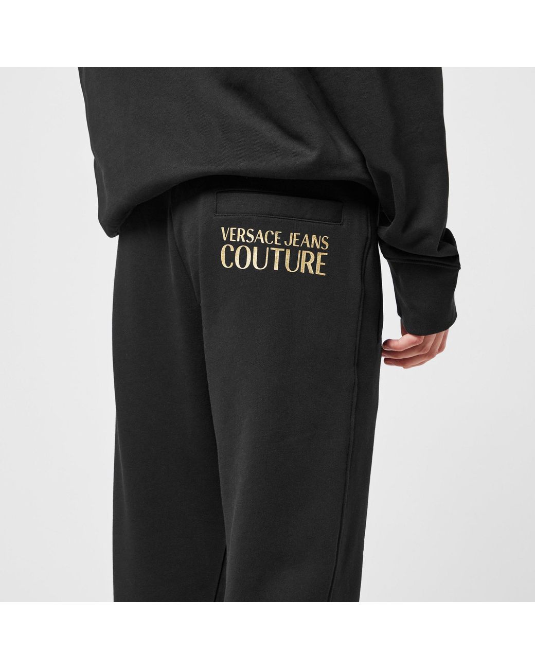 Versace Jeans Black Lightweight Cotton Sweatpants for men