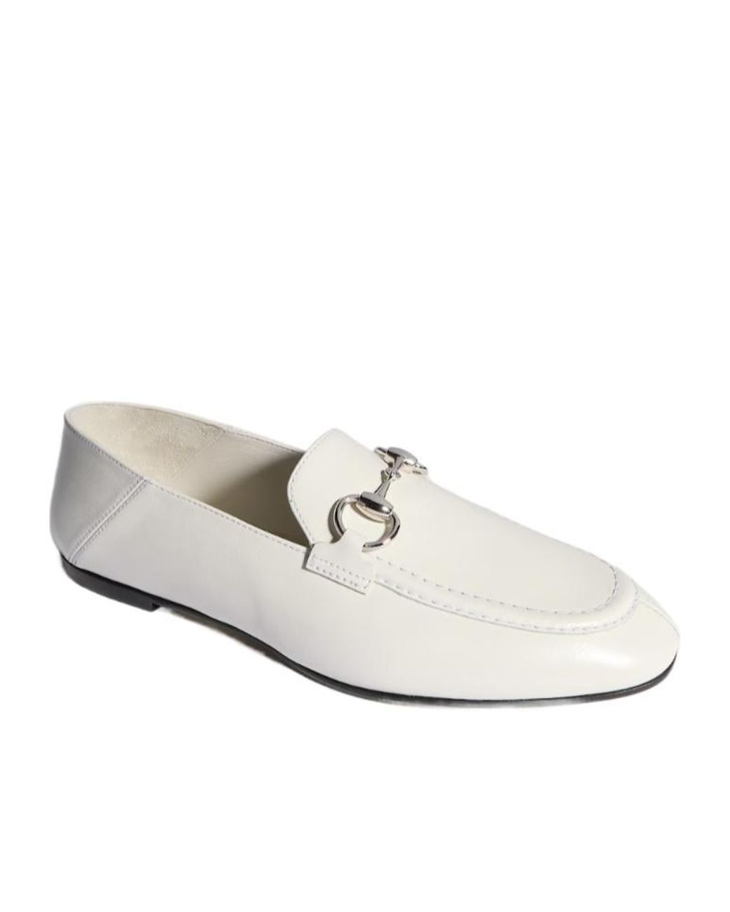 Gucci White Jordaan Soft Loafer