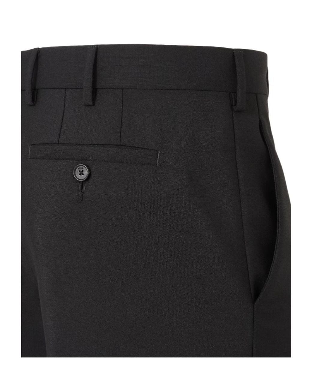 Fendi Black Kid Mohair Trousers for men