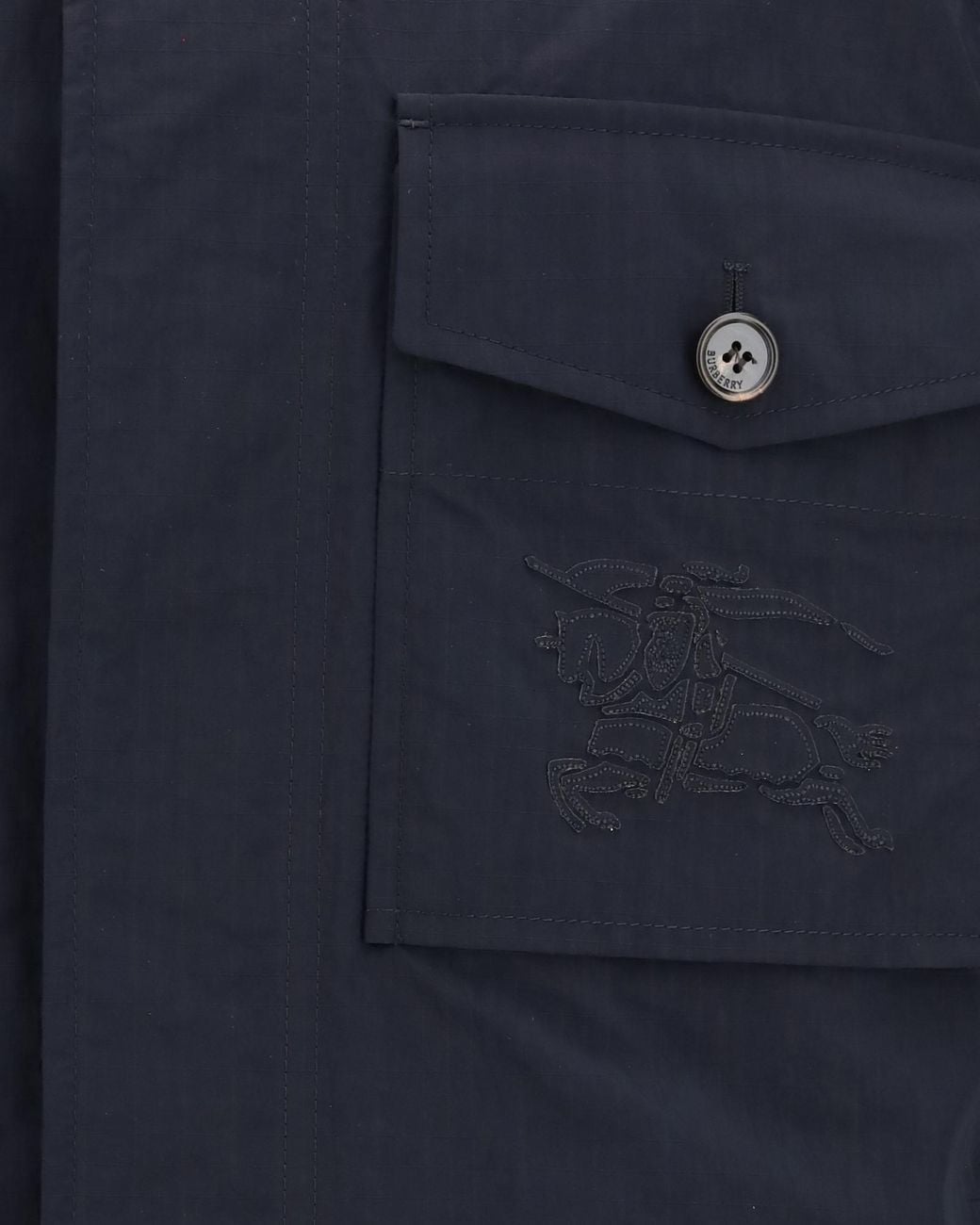 Burberry Blue Ekd Embroidered Long Sleeved Jacket for men