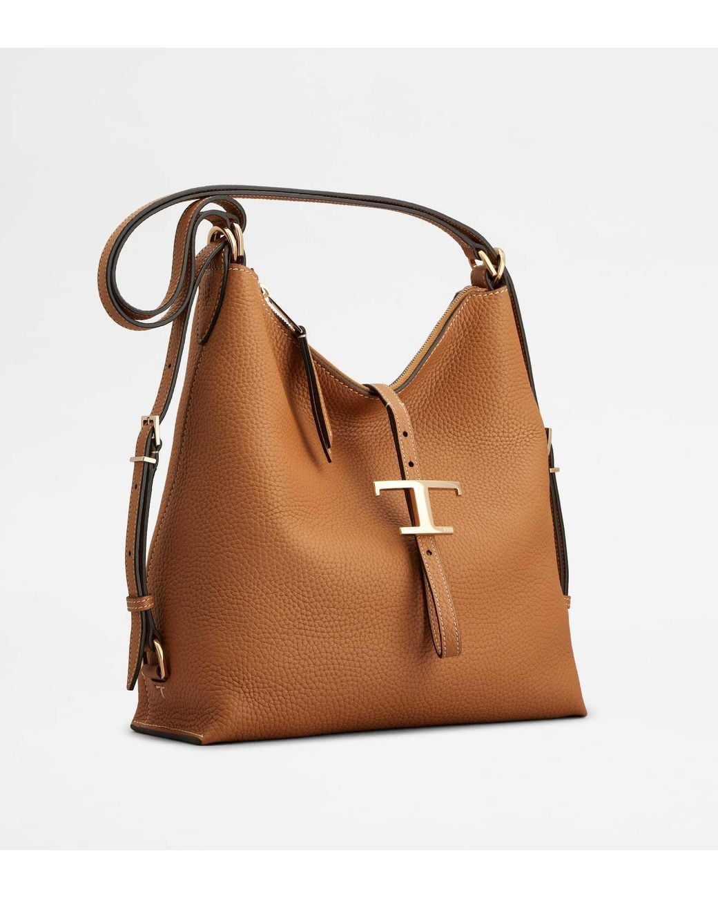 Tod's Brown T Timeless Shoulder Bag