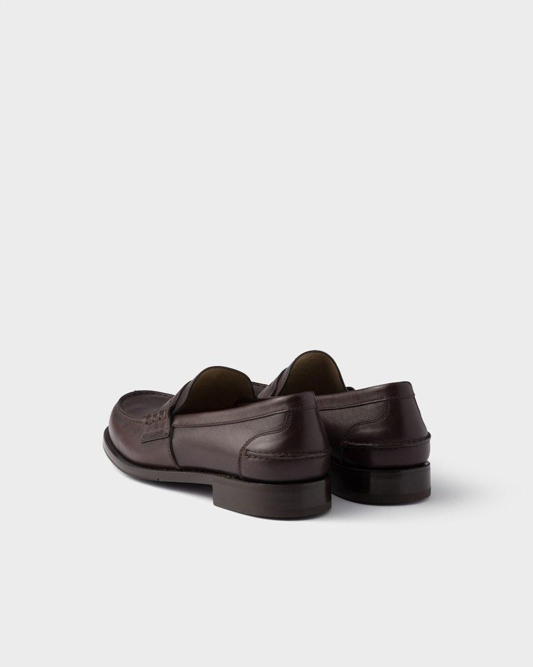 Prada Brown Formale Penny Loafers for men