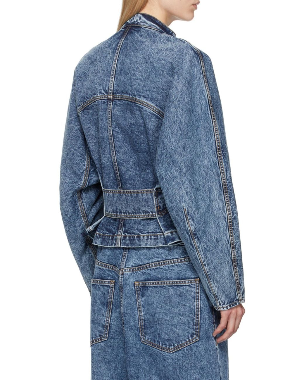 Alaïa Blue Alaïa Round Racing Jacket