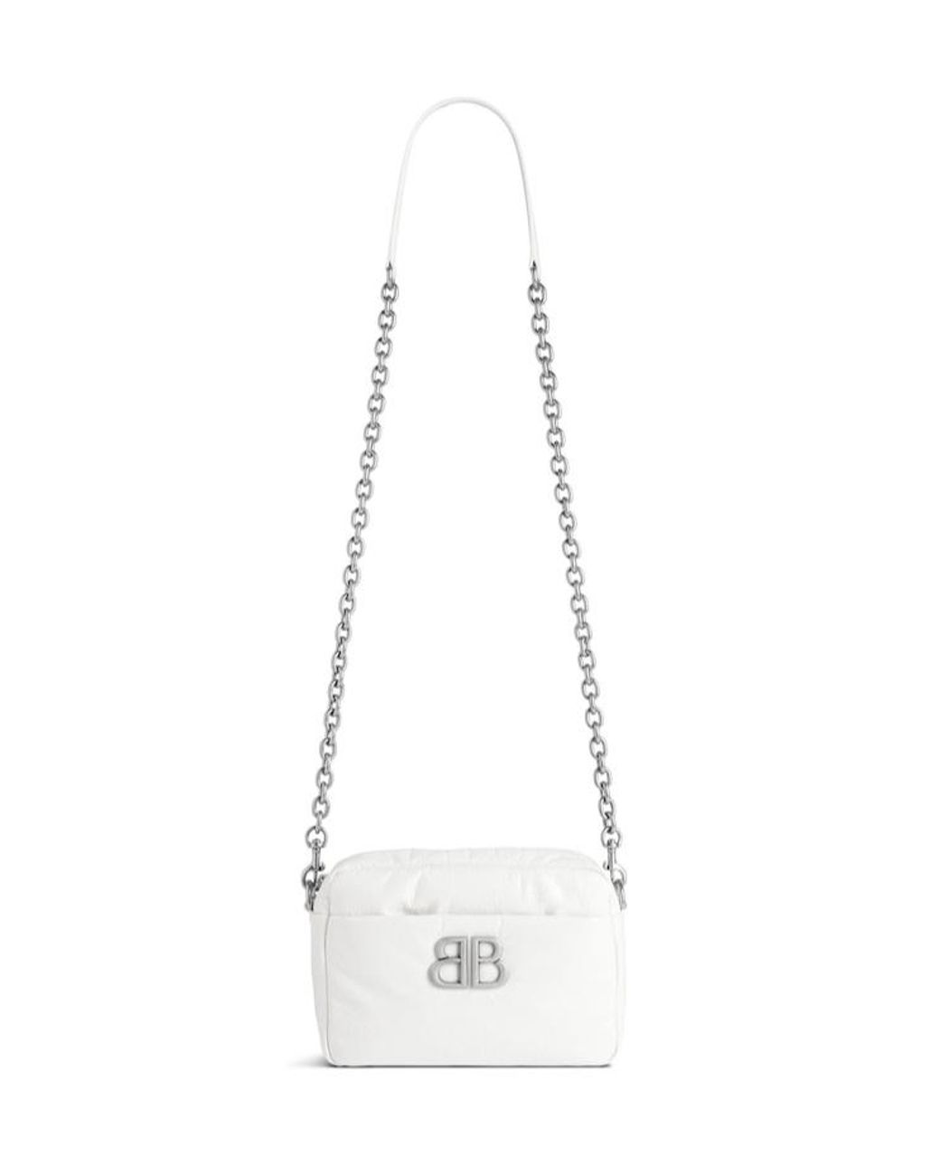 Balenciaga White Monaco Xs Camera Bag