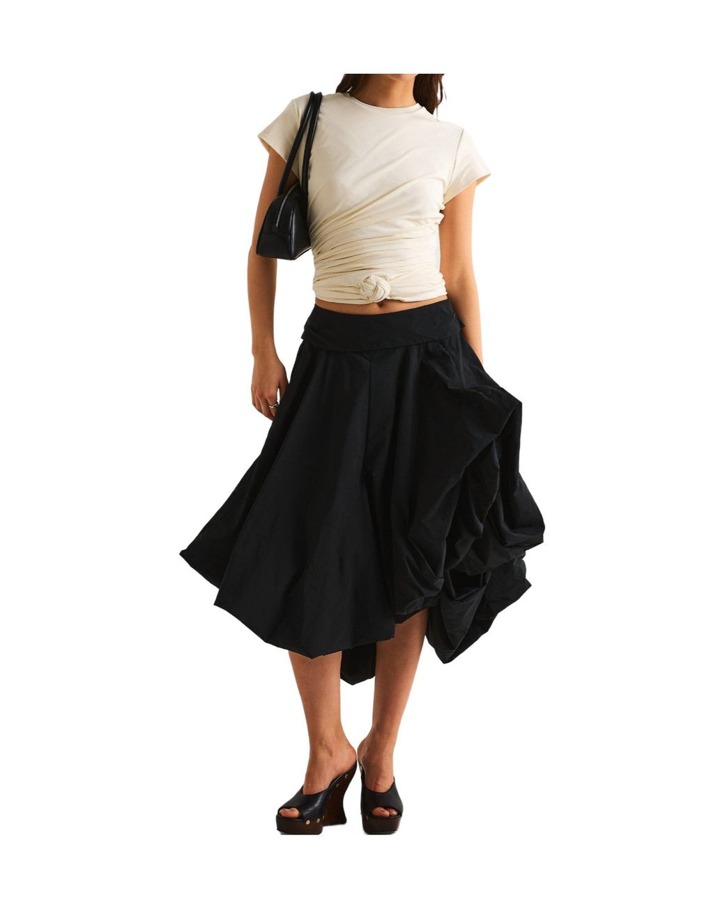 Magda Butrym White Wrap Top