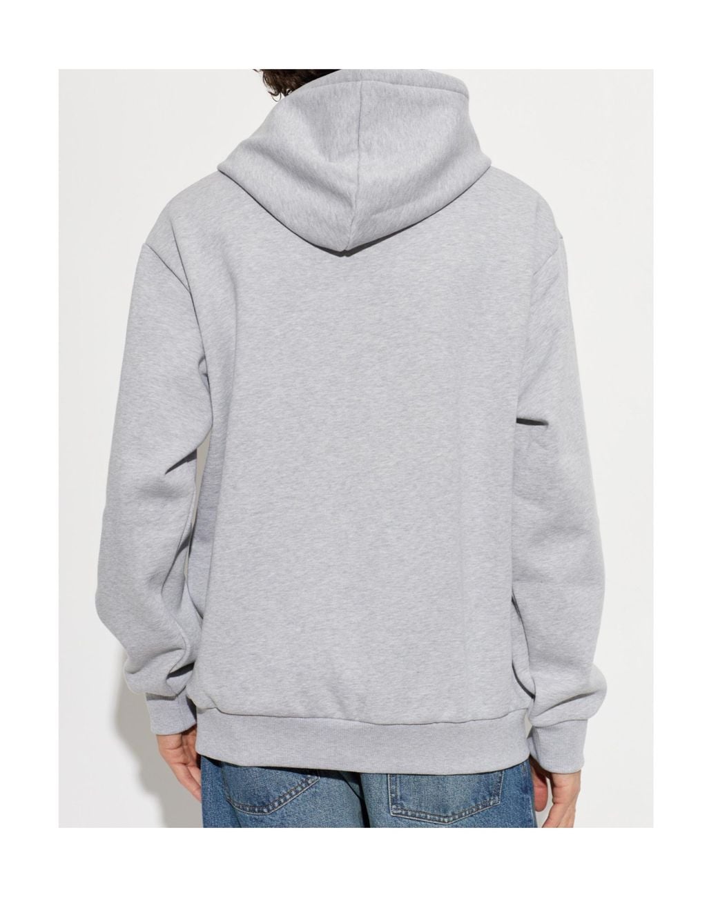 Lacoste Gray Logo Pullover Hoodie for men