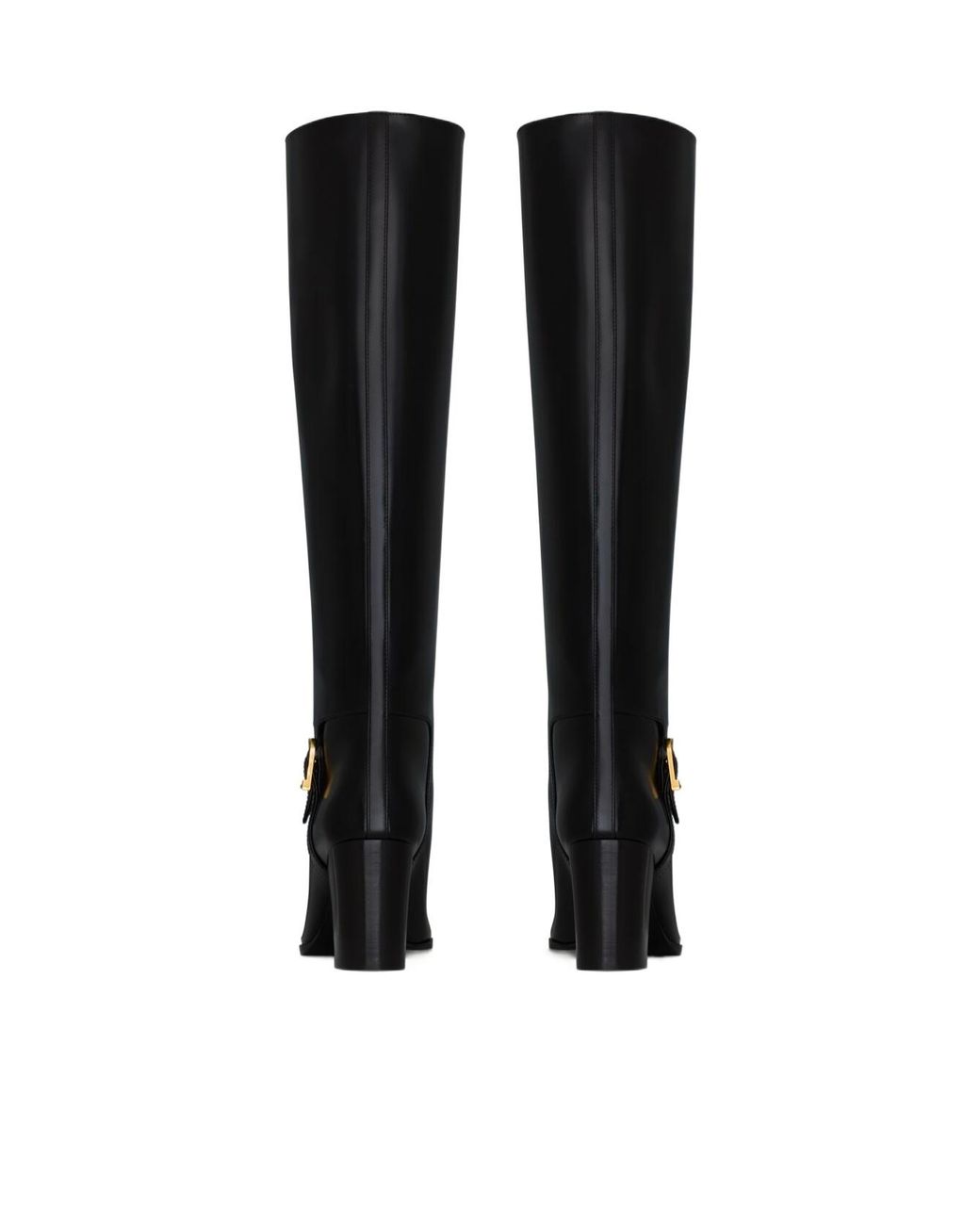 Saint Laurent Black Julia Square Toe Boots