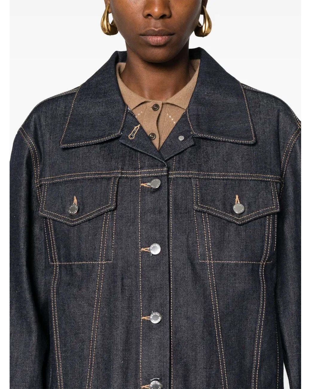 Prada Blue Button-Up Denim Jacket