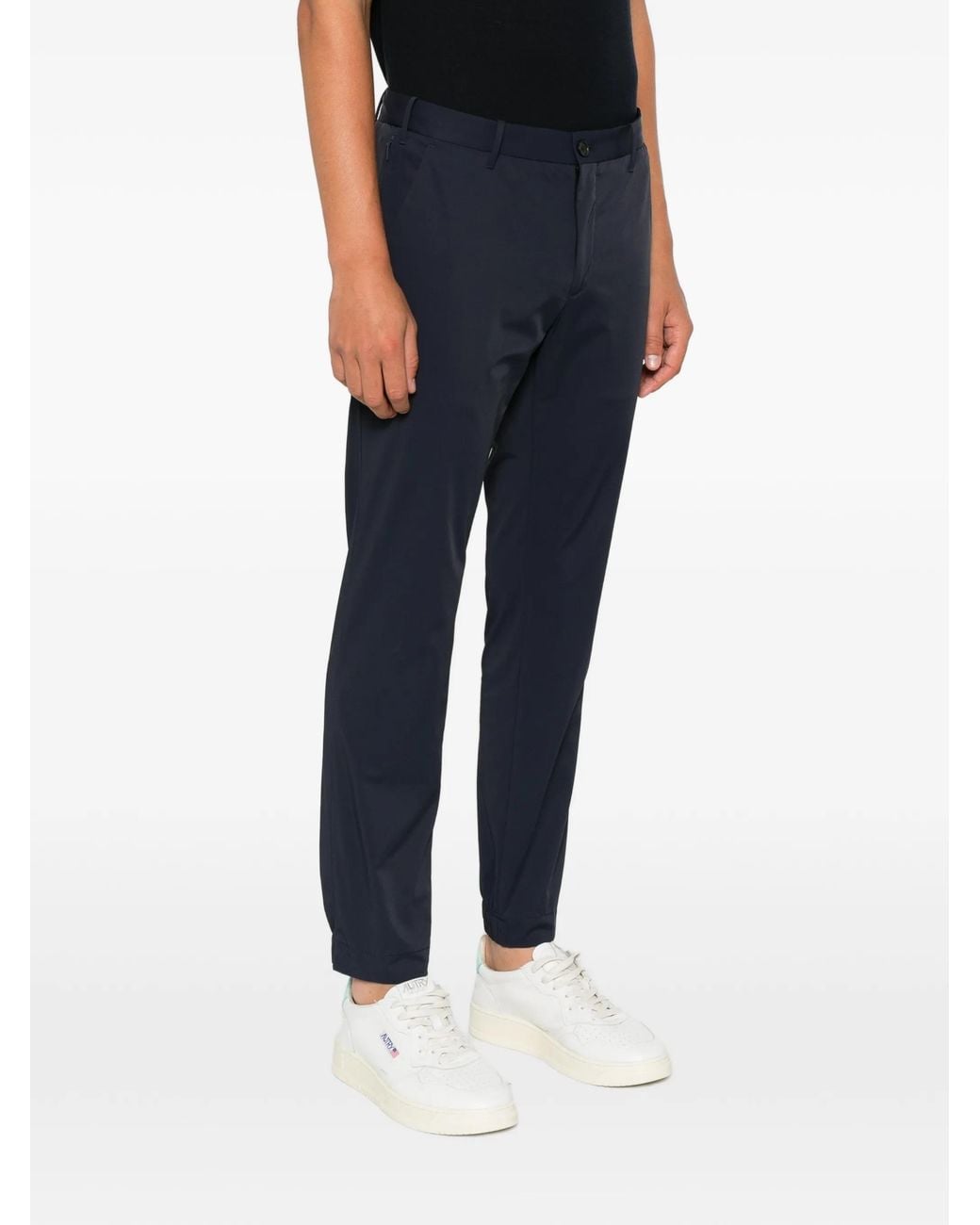 Incotex Blue Elasticated-Waistband Trousers for men