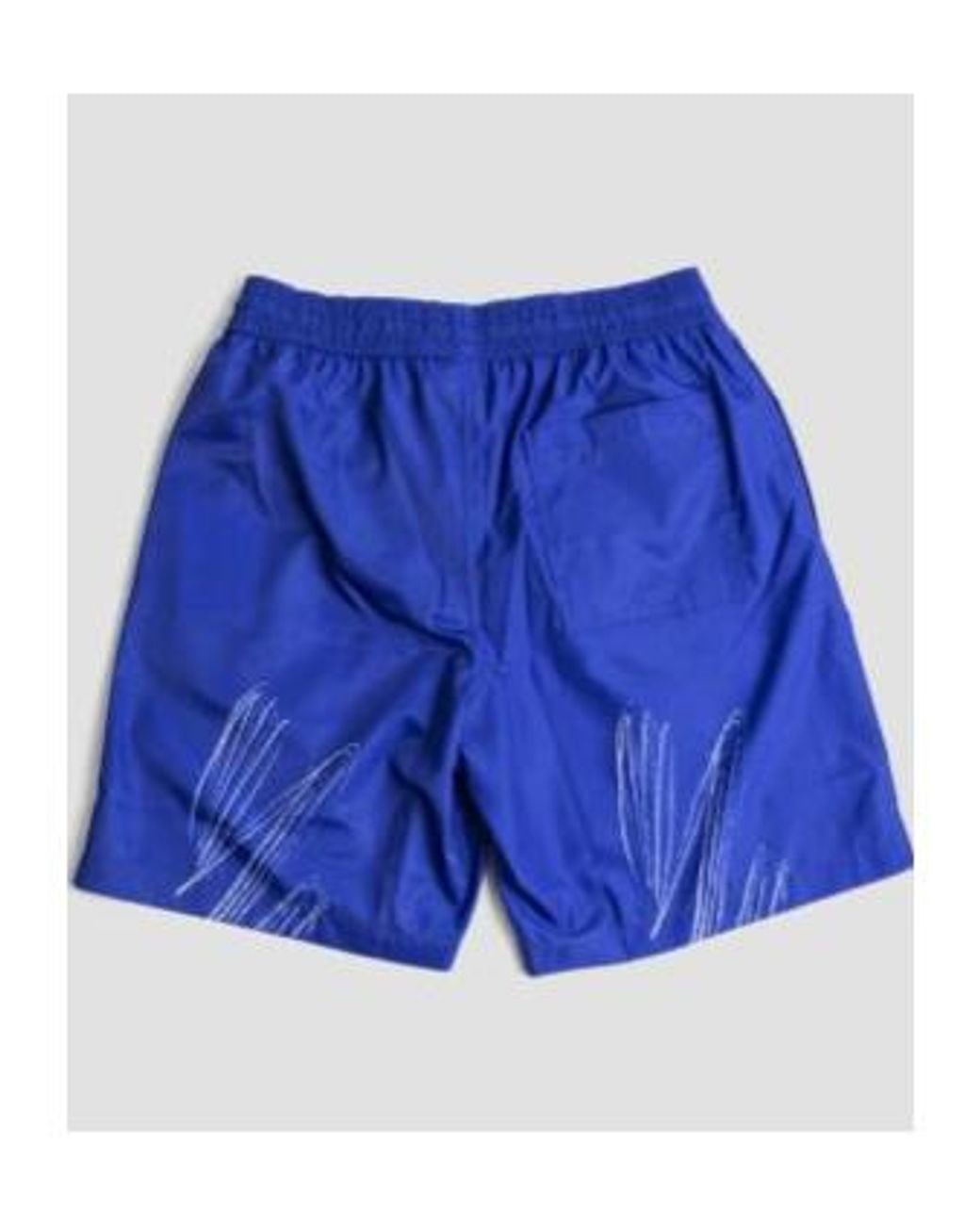 Off-White c/o Virgil Abloh Blue Scribble Diags-Print Above-Knee Length Swim Shorts for men