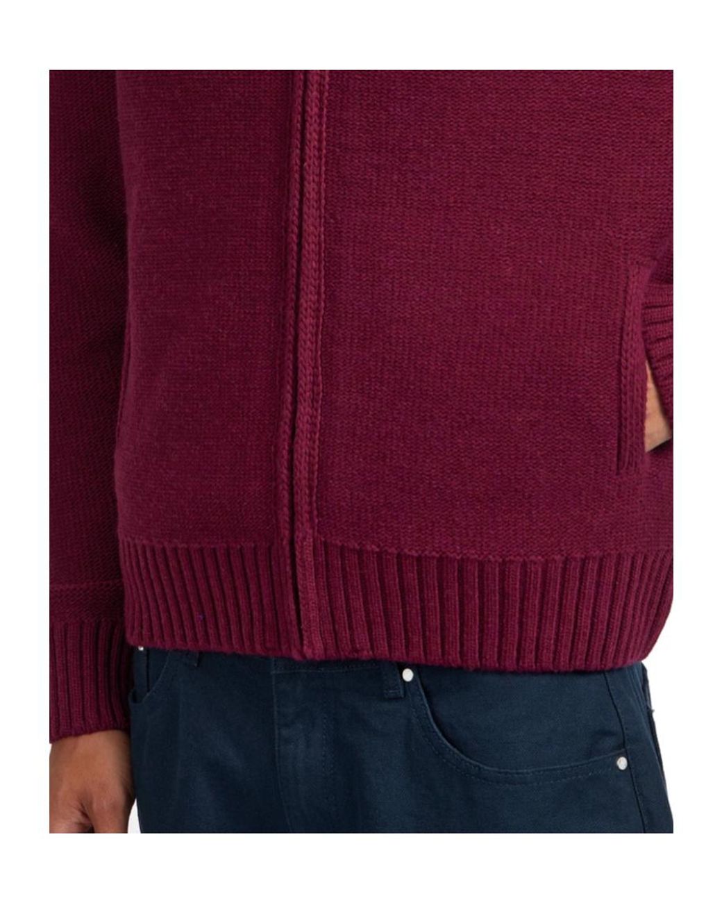 Arte' Red Stencil Zip Cardigan for men