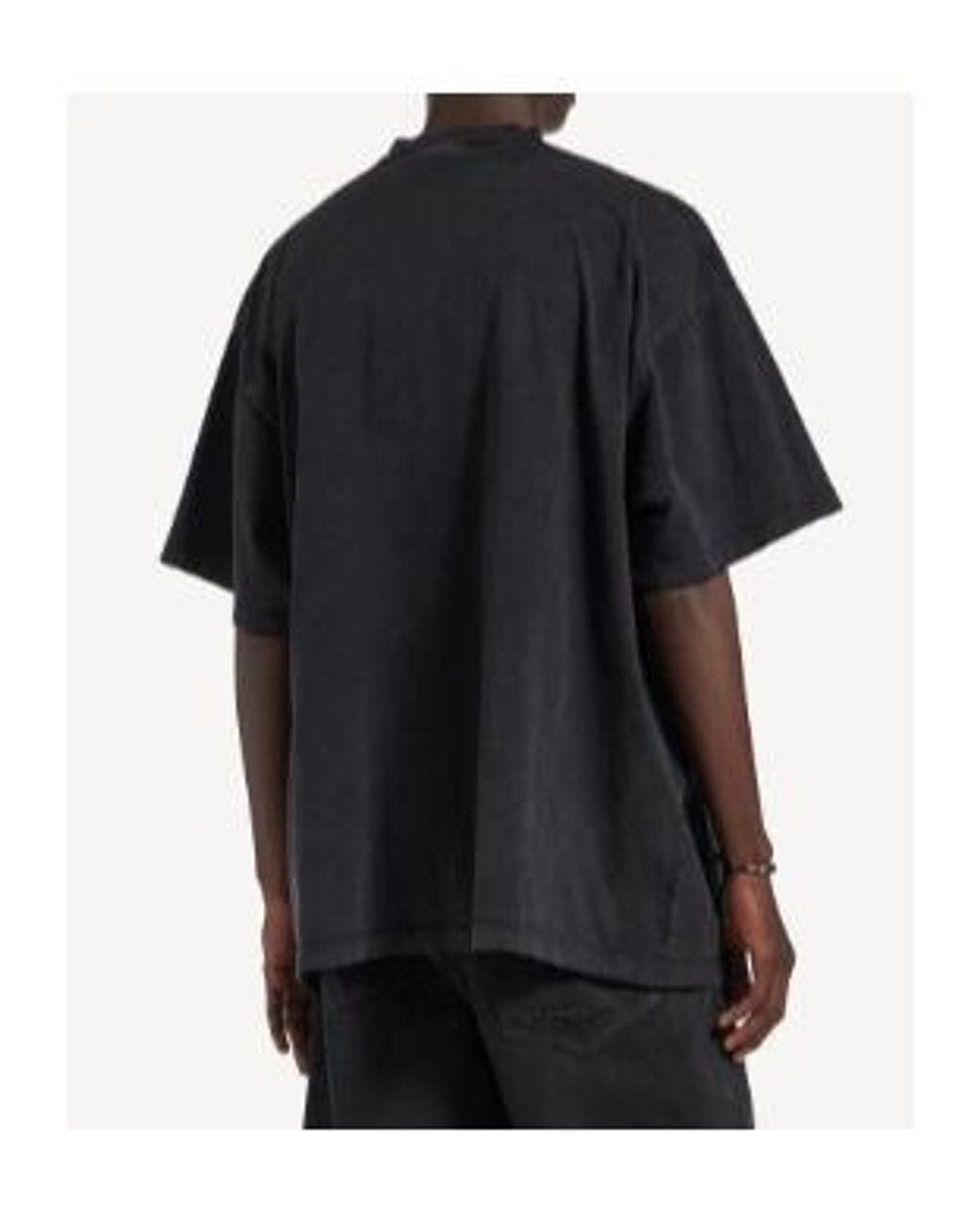 Balenciaga Black Gradient Print Oversized T-Shirt for men