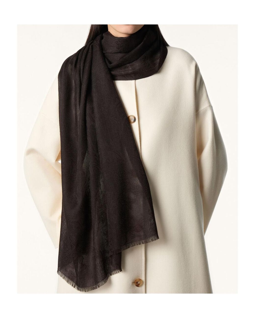 Loro Piana Black Cardo Scarf