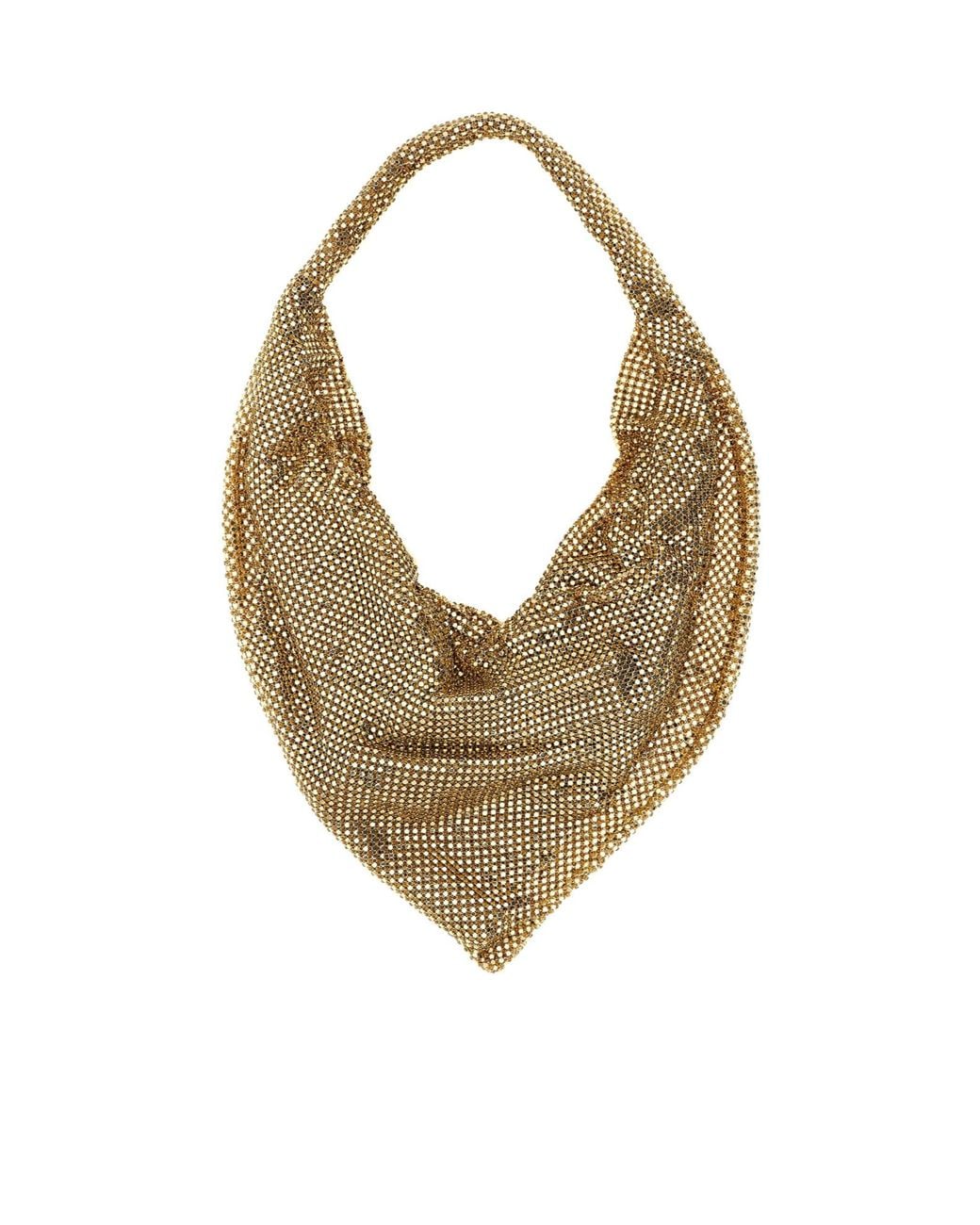 Benedetta Bruzziches Metallic Zippered Shoulder Bag