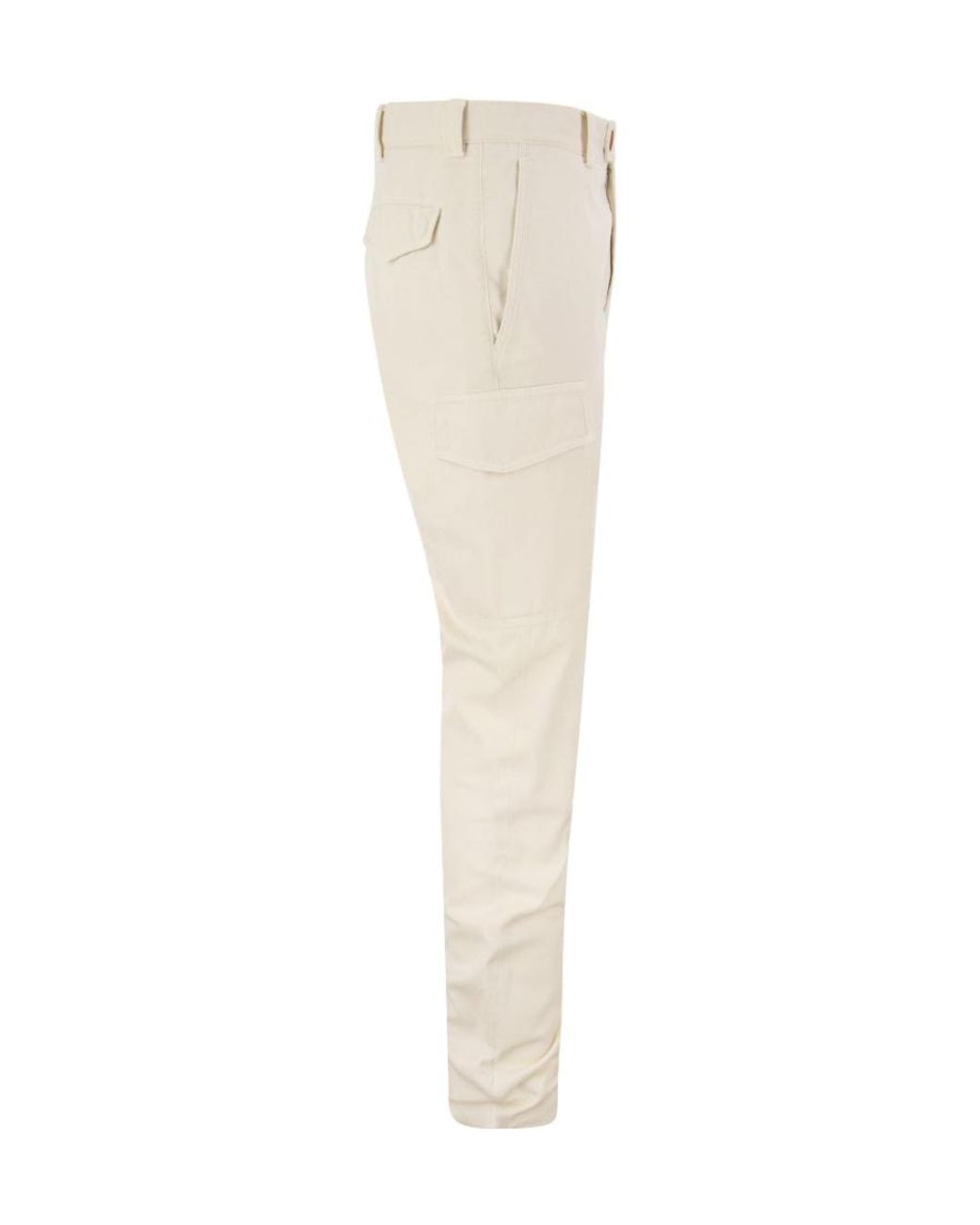 Brunello Cucinelli Natural Straight-Leg Cargo Pants for men