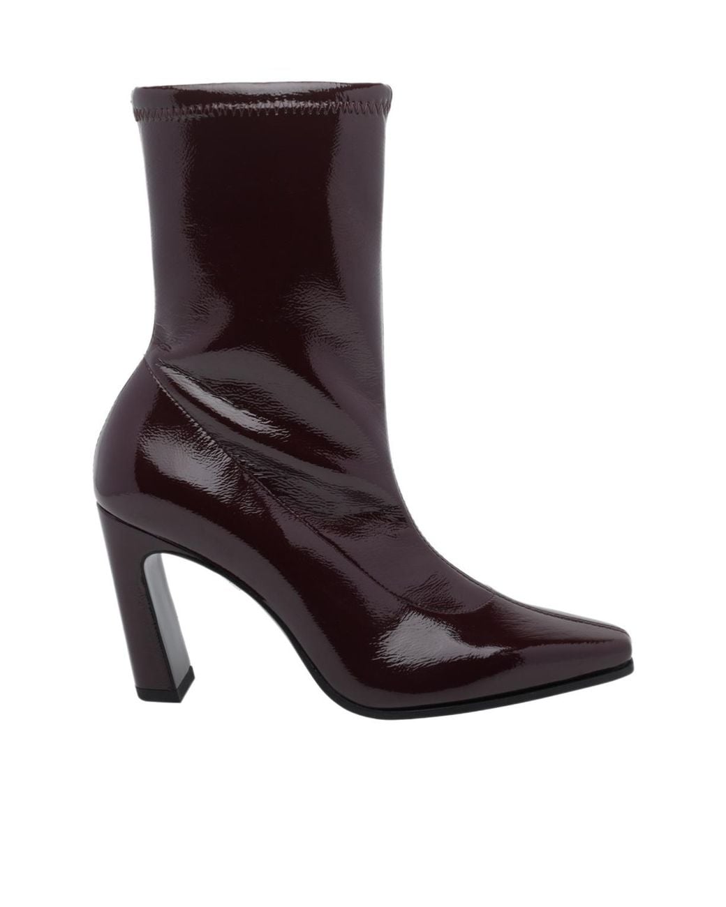 Stuart Weitzman Brown Square-Toe High-Heeled Ankle Boots